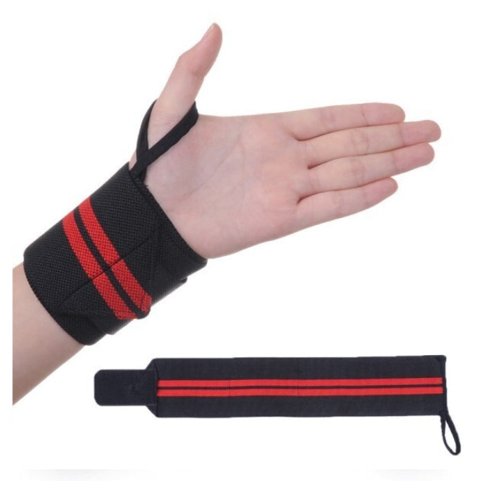 Morgan Elasticated Wrist Guard - (Pair) [Black &  Red]