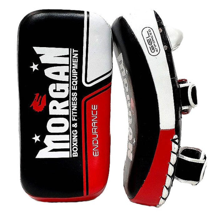 Morgan Endurance Gel Leather Curved Thai Pads (Pair)