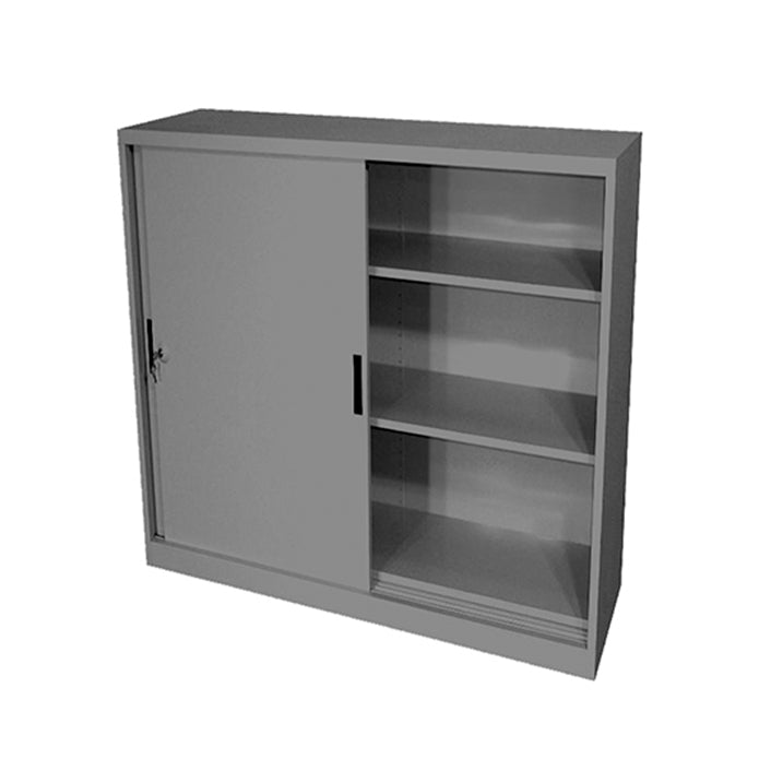 Steelco Shelves Sliding Door Cabinet With Perforated Doors