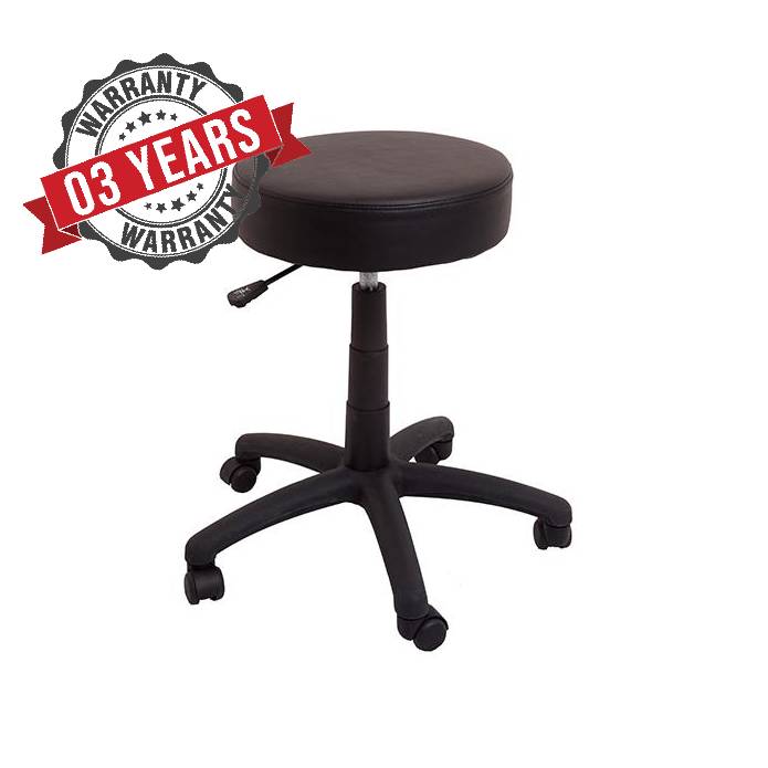 Rapidline Height Adjustable Desk Height Stool With 400mm Round Seat