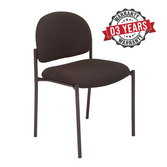 Rapidline Traditional Stacking Black Visitor Chair
