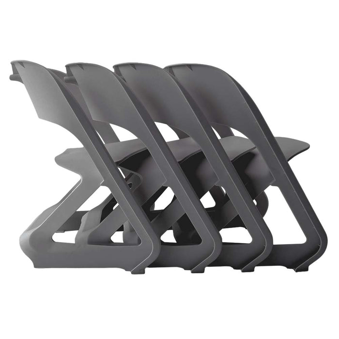 ArtissIn Set of 4 Dining Chairs Office Cafe Lounge Seat Stackable Plastic Leisure Chairs