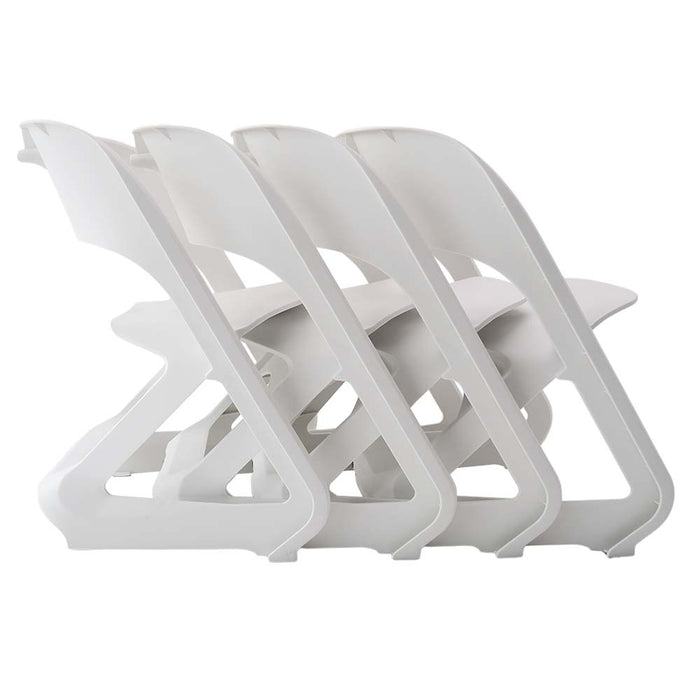 ArtissIn Set of 4 Dining Chairs Office Cafe Lounge Seat Stackable Plastic Leisure Chairs