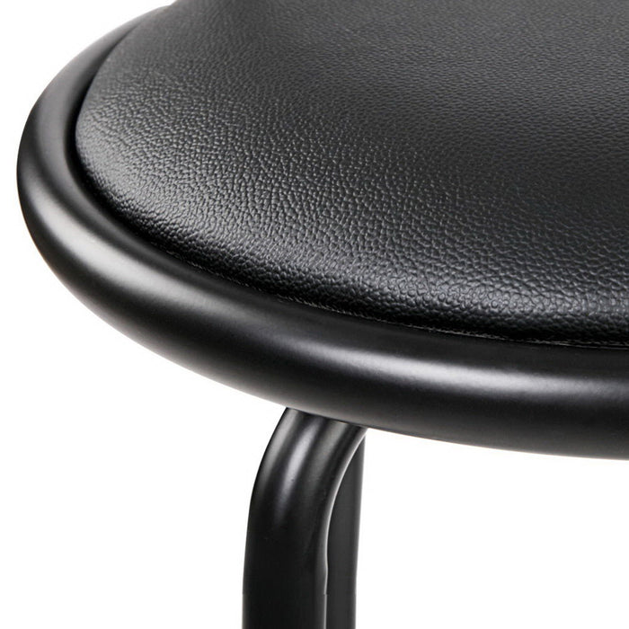 Artiss Set of 4 Bar Stools Pu Leather Bar Stool Swivel Backrest Kitchen Chairs Black