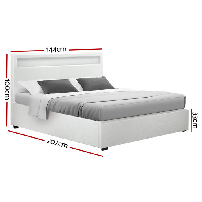 Artiss Bed Frame Double Full Size Gas Lift Base With Storage COLE