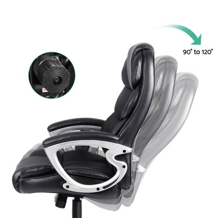 8 Point PU Leather Reclining Massage Chair