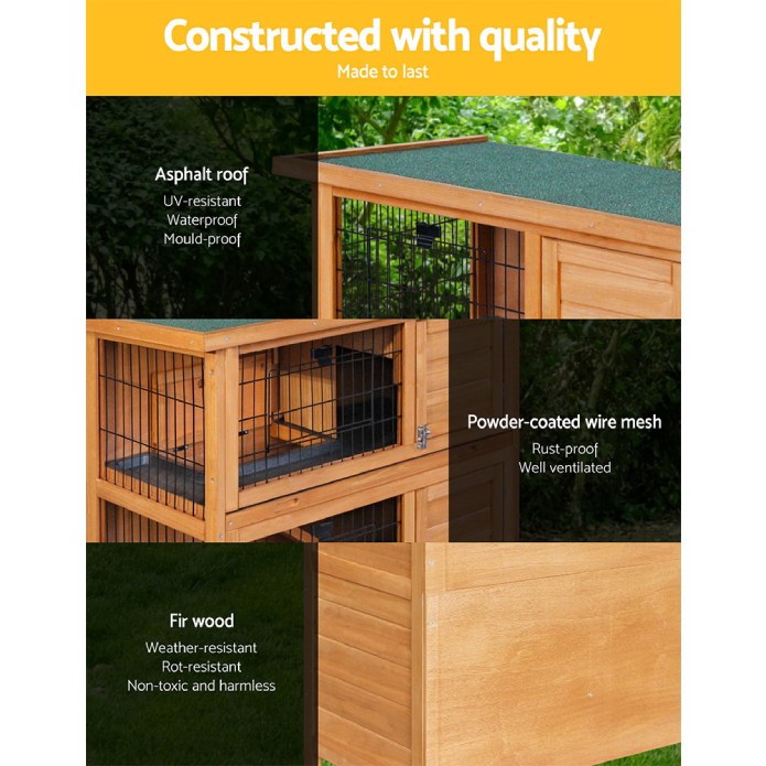 features of outdoor pet house