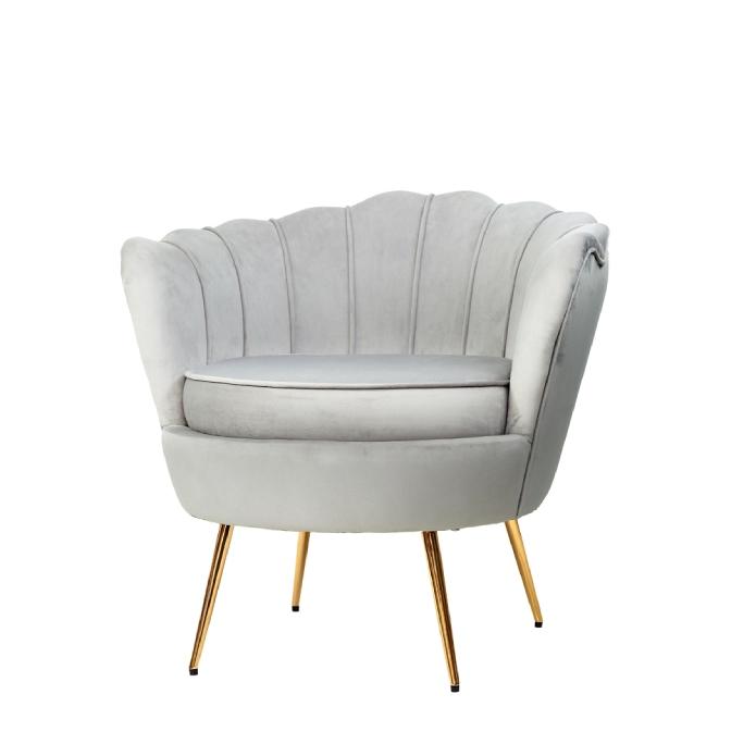 Artiss Armchair Lounge Chair Accent Armchairs Retro Lounge Accent Chair Single Sofa Velvet Shell Back Sea