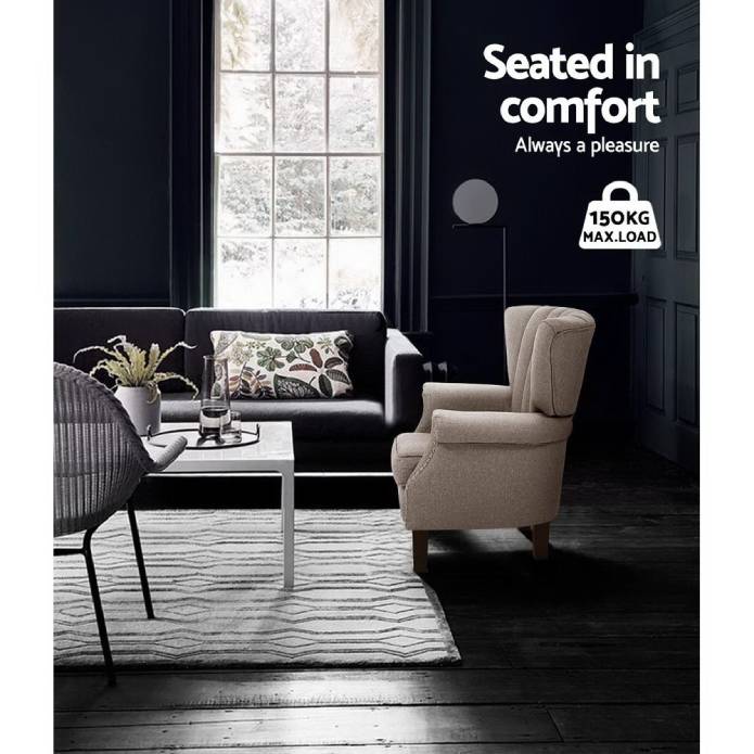 Artiss Armchair Lounge Chair Accent Chairs Armchairs Fabric Single Sofa
