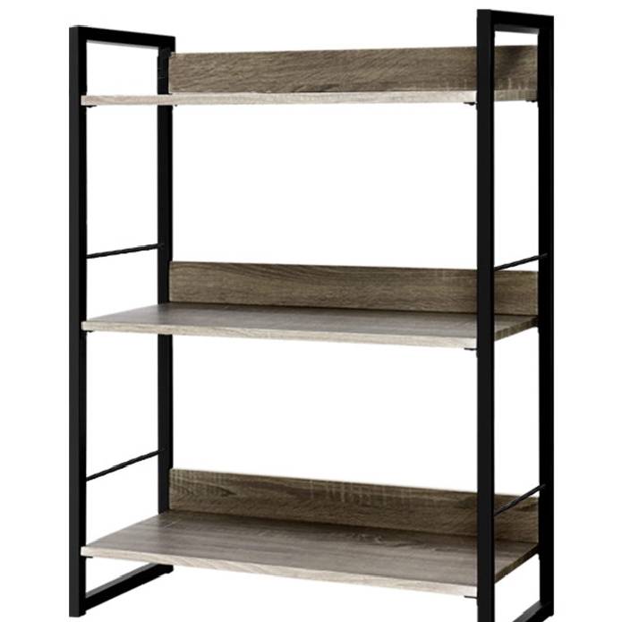 Artiss Bookshelf Display Shelves Metal Bookcase Wooden Book Shelf Wall Storage