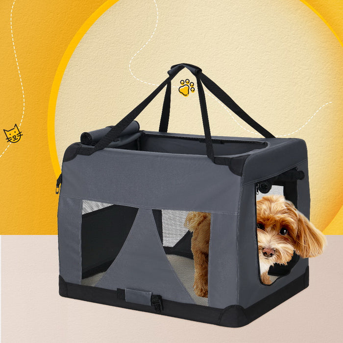 i.Pet Pet Carrier Soft Crate Dog Cat Travel Portable Cage Kennel Foldable