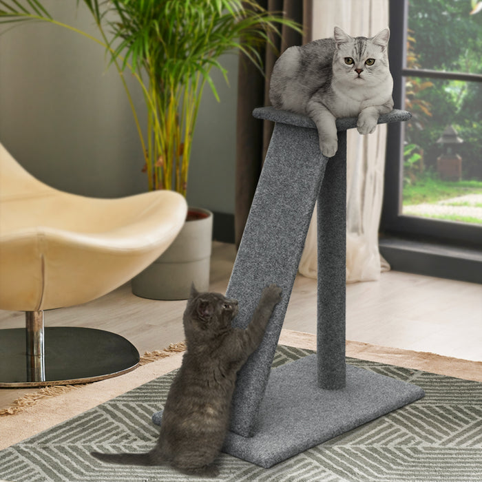 Cat Tree 82cm Trees Scratching Post Scratcher Tower Condo House Furniture Wood Slide