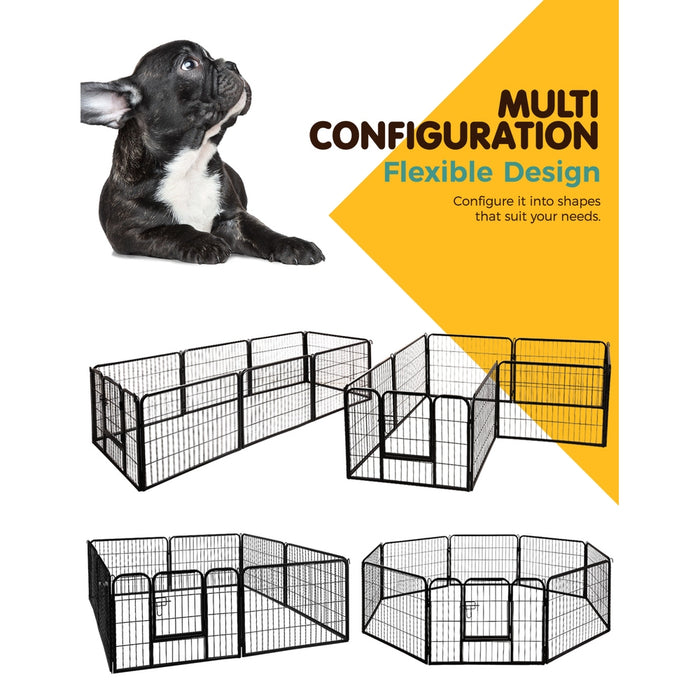 i.Pet 8 Panel Pet Dog Playpen Puppy Exercise Cage Enclosure Fence Play Pen