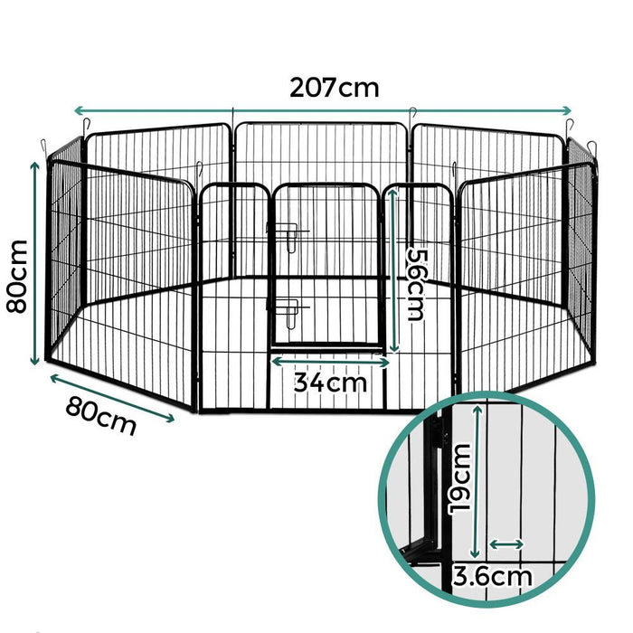 i.Pet 8 Panel Pet Dog Playpen Puppy Exercise Cage Enclosure Fence Play Pen