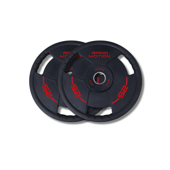 Rapid Motion Tri-Grip Pu Olympic Plates 1.25Kg-25Kg (Sold As Pair)