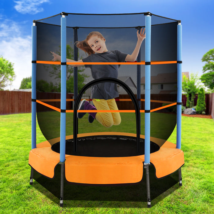 Everfit 4.5FT Round Trampolines Kids Enclosure Outdoor Indoor Gift