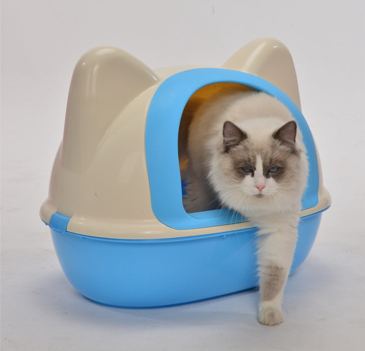 YES4PETS Medium Hooded Cat Toilet Litter Box Tray House With Scoop
