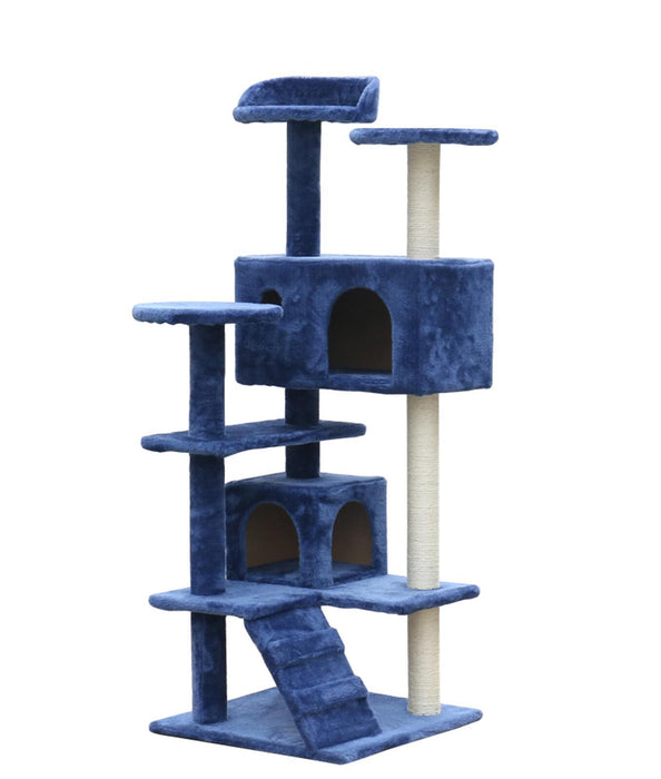 YES4PETS 130 cm Blue Cat Scratching Post Tree  Scratcher Pole