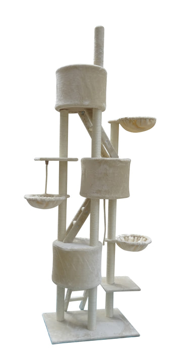 YES4PETS 244 cm XL Multi Level Cat Scratching Post Tree Scratcher Pole