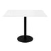 Square Meeting Table white-and-black