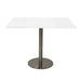 Square Meeting Table  white-and-steel