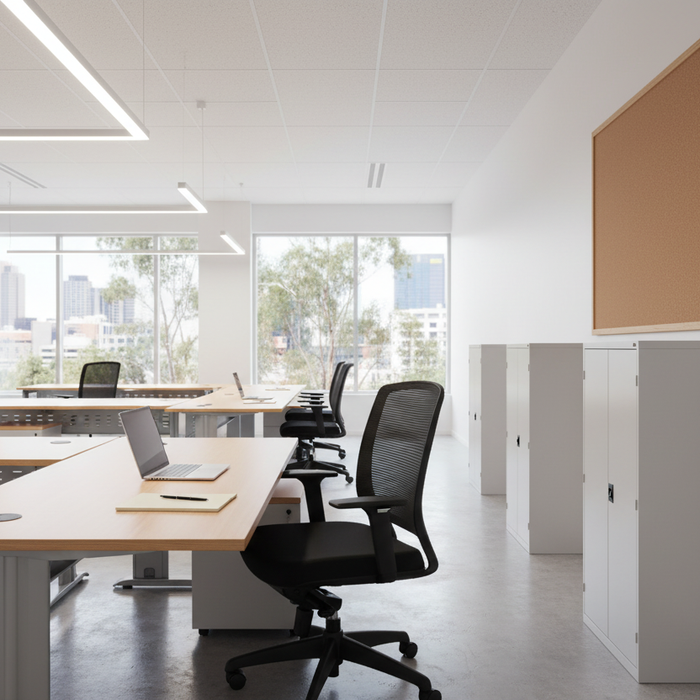 Budget-friendly office fit out with bulk furniture for Australian businesses
