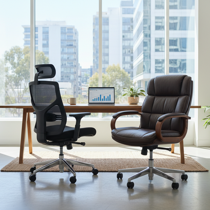 Mesh vs Leather Office Chairs: Which Is Right for Your Workspace?