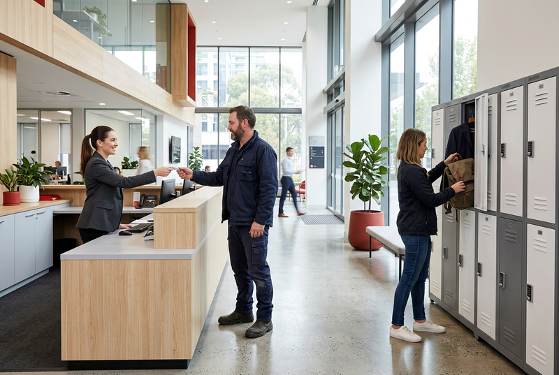 Visitor and Contractor Belongings Storage for Australian Workplaces