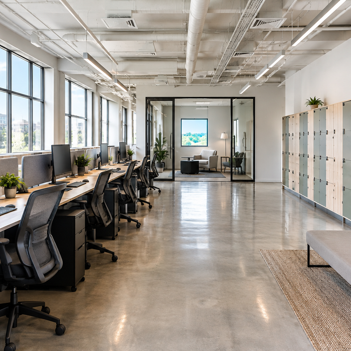 Furnishing a Hybrid Office: How to Allocate Desks, Lockers and Quiet Spaces