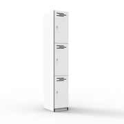 Door Melamine Locker Natural White Three Door