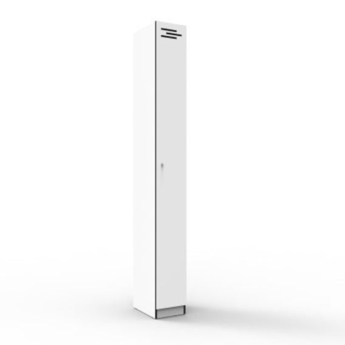 Door Melamine Locker Natural White Single Door