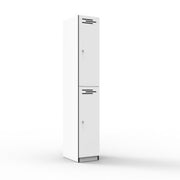 Door Melamine Locker Natural White Two Door