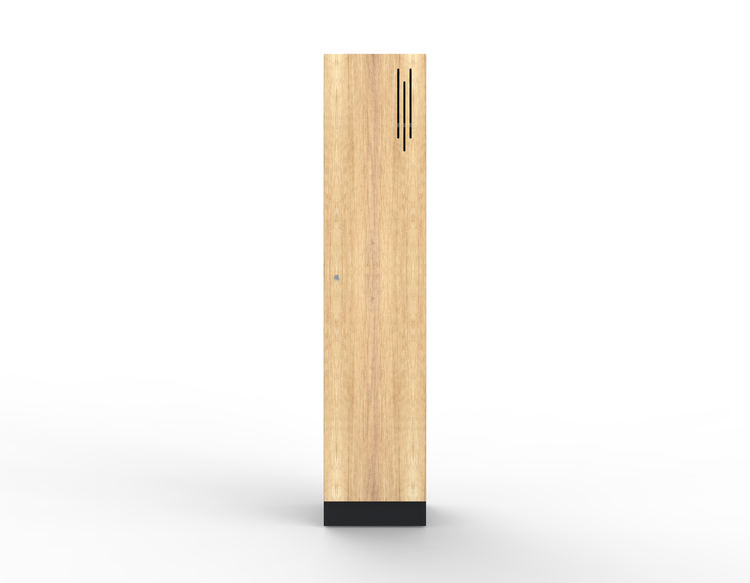 Steelco Laminated School and Gym Commercial Lockers One Natural Oak