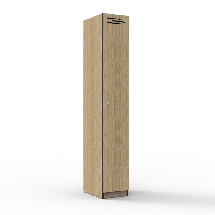 Door Melamine Locker Natural Oak Single Door