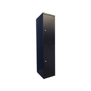 Steelco Flush Front Locker 2 Door Locker Keylock Black Satin