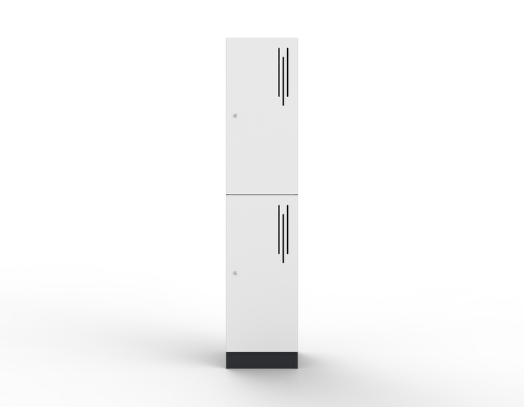 Steelco Laminated School and Gym Commercial Lockers Two White