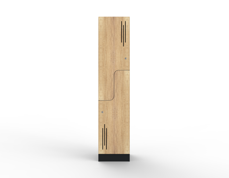 Steelco Laminated School and Gym Commercial Lockers Z Type Door Natural Oak