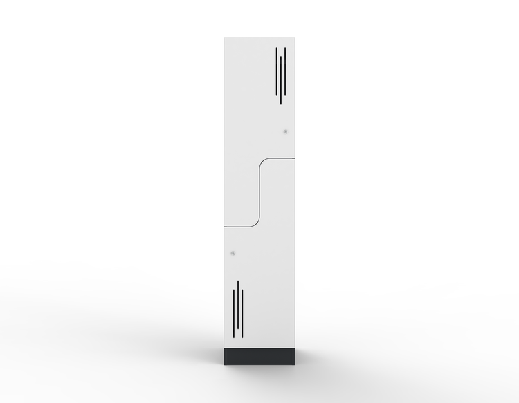 Steelco Laminated School and Gym Commercial Lockers Z Type Door White
