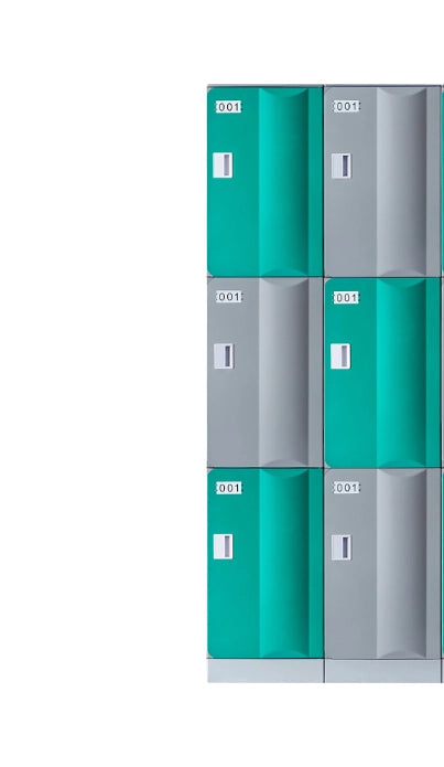 ABS Plastic Locker - Bank of 2 - 3 Door Full Height