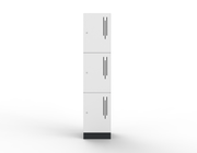 Steelco Laminated School and Gym Commercial Lockers Three White