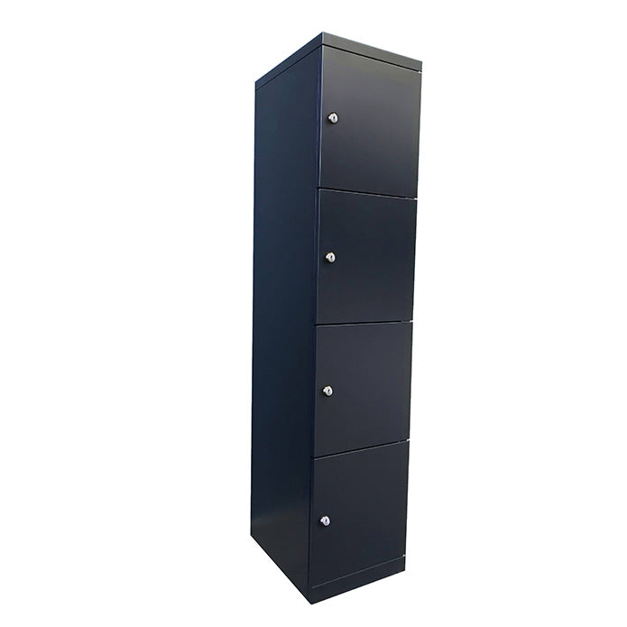 Steelco Flush Front Locker 4 Door Locker Keylock Black Satin