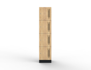Steelco Laminated School and Gym Commercial Lockers Four Natural Oak