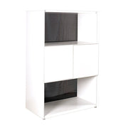 Steelco Edge Modular Range Cabinet 3 Tier Cabinet - 2 Open Shelf - 1 Door White Satin