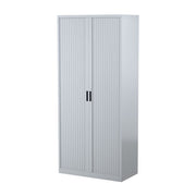 Steelco Tambour Door Cabinet 3 Shelves- 1320mm H x 900mm W x 463D Silver Gray
