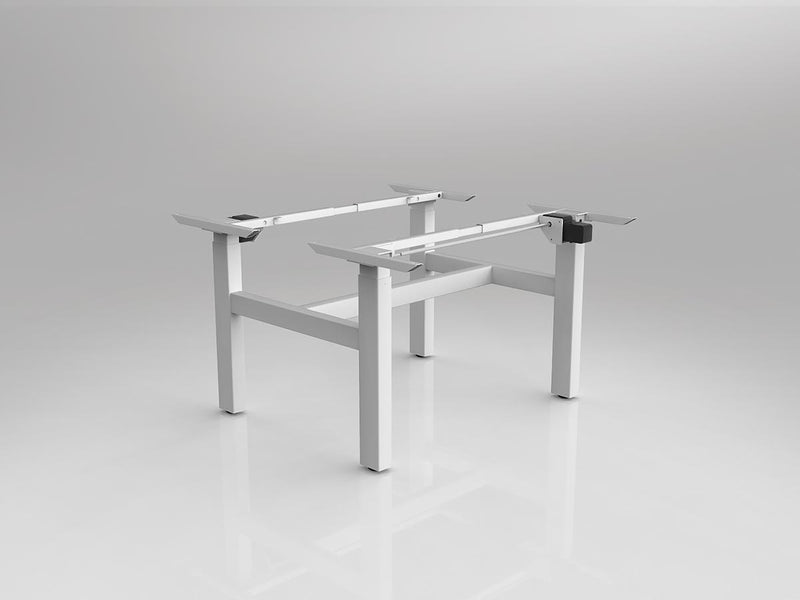 Agile Electric Height Adjustable Shared Desking Frame 1200mm White