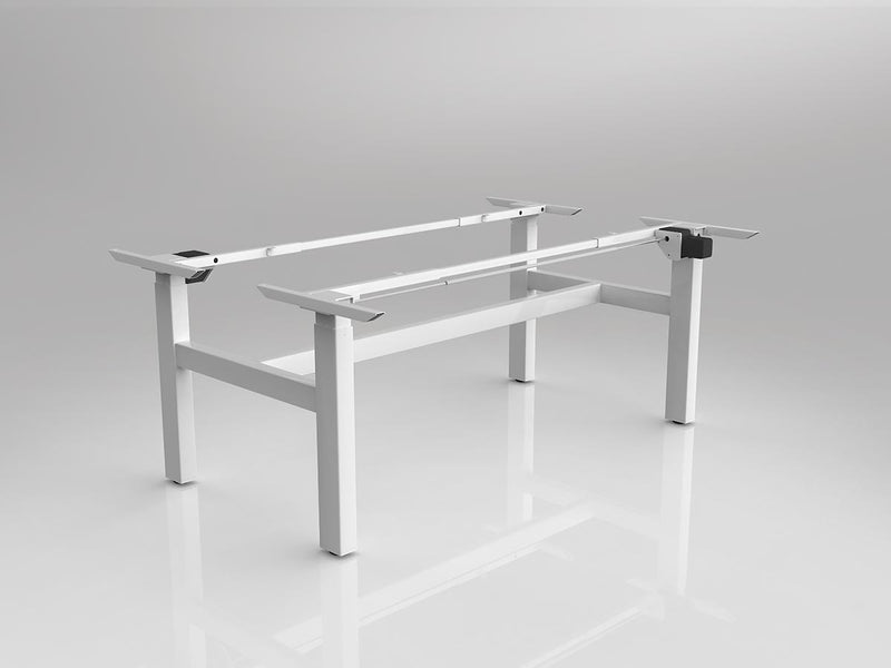 Agile Electric Height Adjustable Shared Desking Frame White