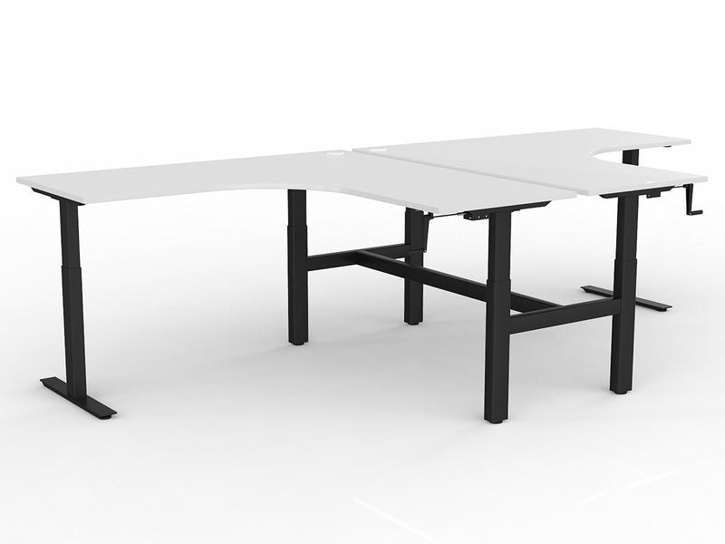 Agile Winder Adjust 90° Shared Workstation