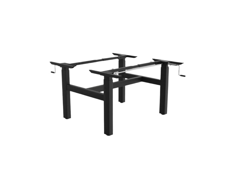 Agile Winder & Height Adjustable Shared Desking Frame 1200mm Black