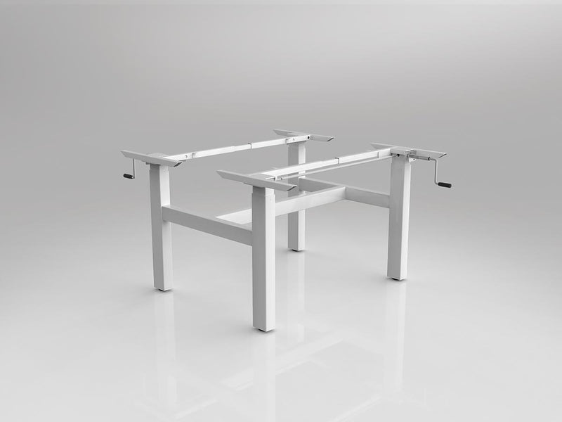 Agile Winder & Height Adjustable Shared Desking Frame 1200mm White