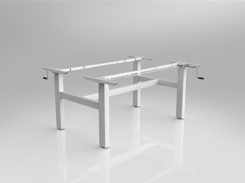 Agile Winder & Height Adjustable Shared Desking Frame 1500mm White